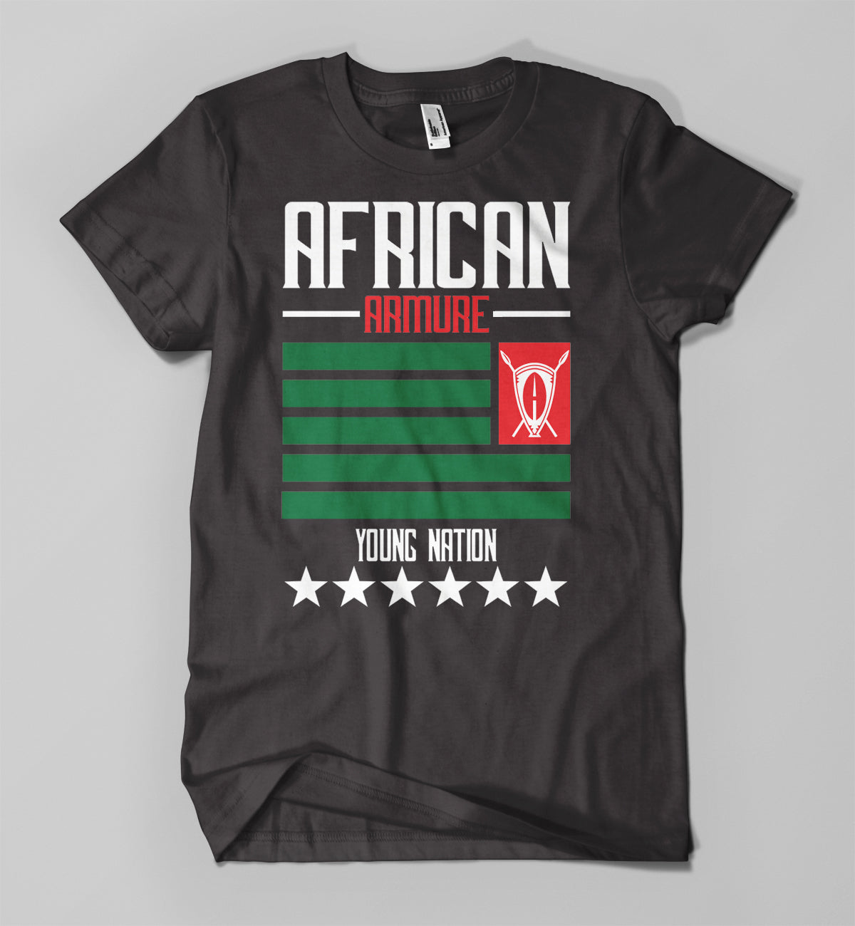 T-shrit African Armure Flag d' Ariles De Tizi