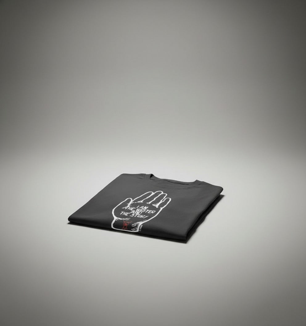 T Shirt Hand "I'm the Writer and the Story" par Fred Ebami