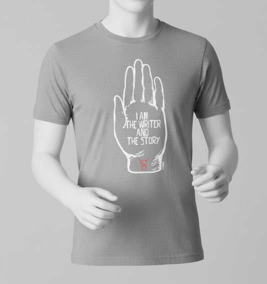 T Shirt Hand "I'm the Writer and the Story" par Fred Ebami